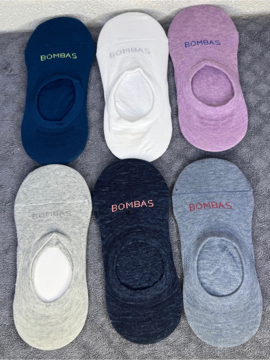 Bombas Other - BOMBAS SOCKS SET OF 6 PAIRS NO SHOWS SMALL MULTCOLOR